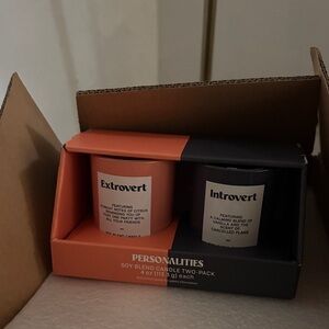Persona Personalities Soy Blend Candle Set - Orange and Black